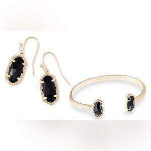 Kendra Scott Elton Bangle & Lee Drop Earrings Set